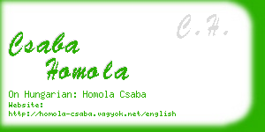 csaba homola business card